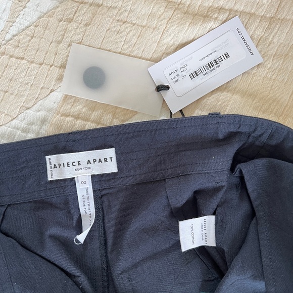 Apiece Apart Navy Wide Leg Pants - Picture 3 of 13